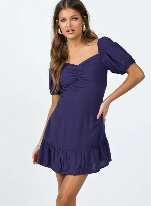 Someday Soon Mini Dress Navy sold by Princess Polly