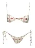 Patisserie Tie Side Bikini Bottoms White / Red sold by Princess Polly