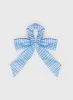 Messa Bow Scrunchie Gingham Blue sold by Princess Polly