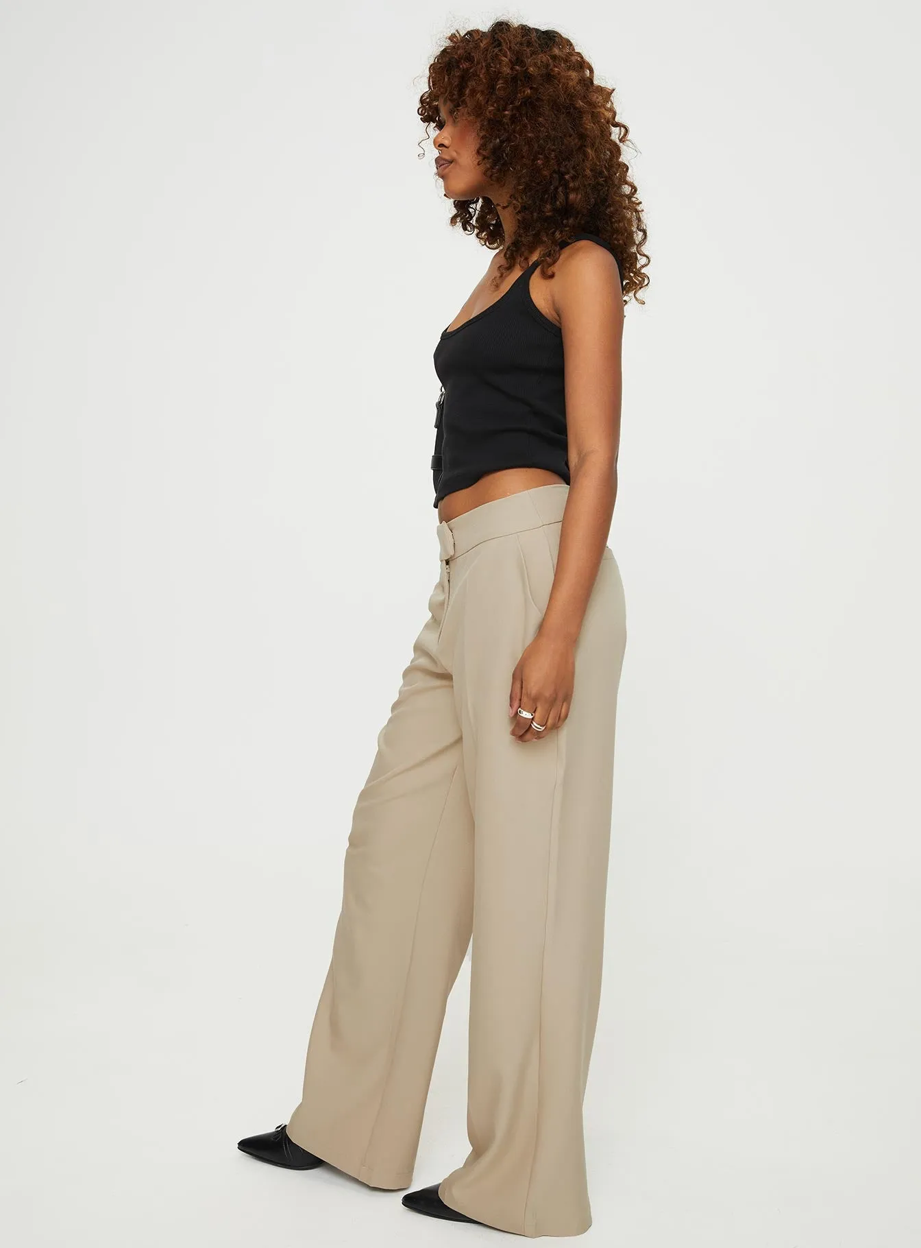 Zienna Pants Taupe sold by Princess Polly product image thumbnail 5