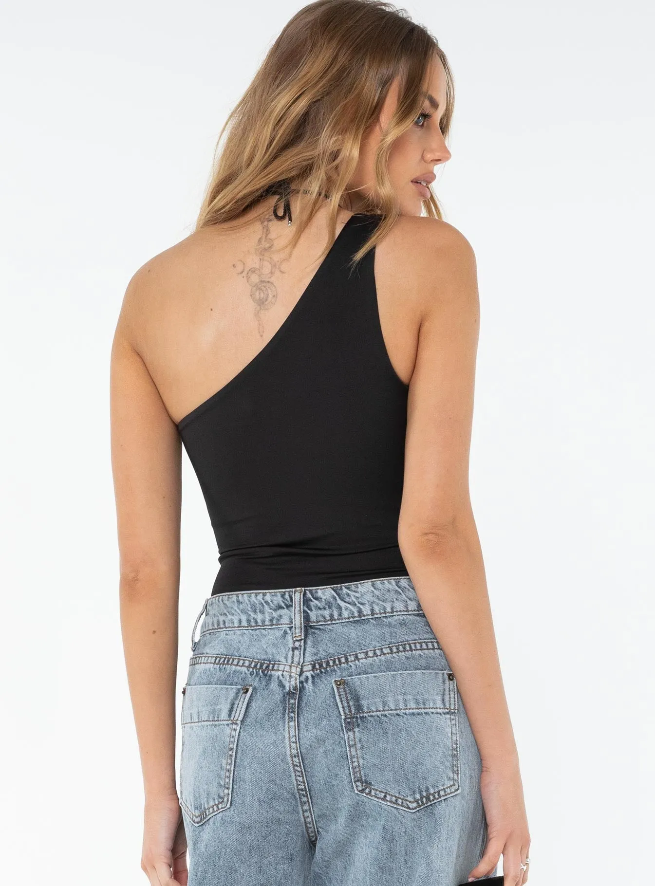 Ranski One Shoulder Bodysuit Black sold by Princess Polly product image thumbnail 5
