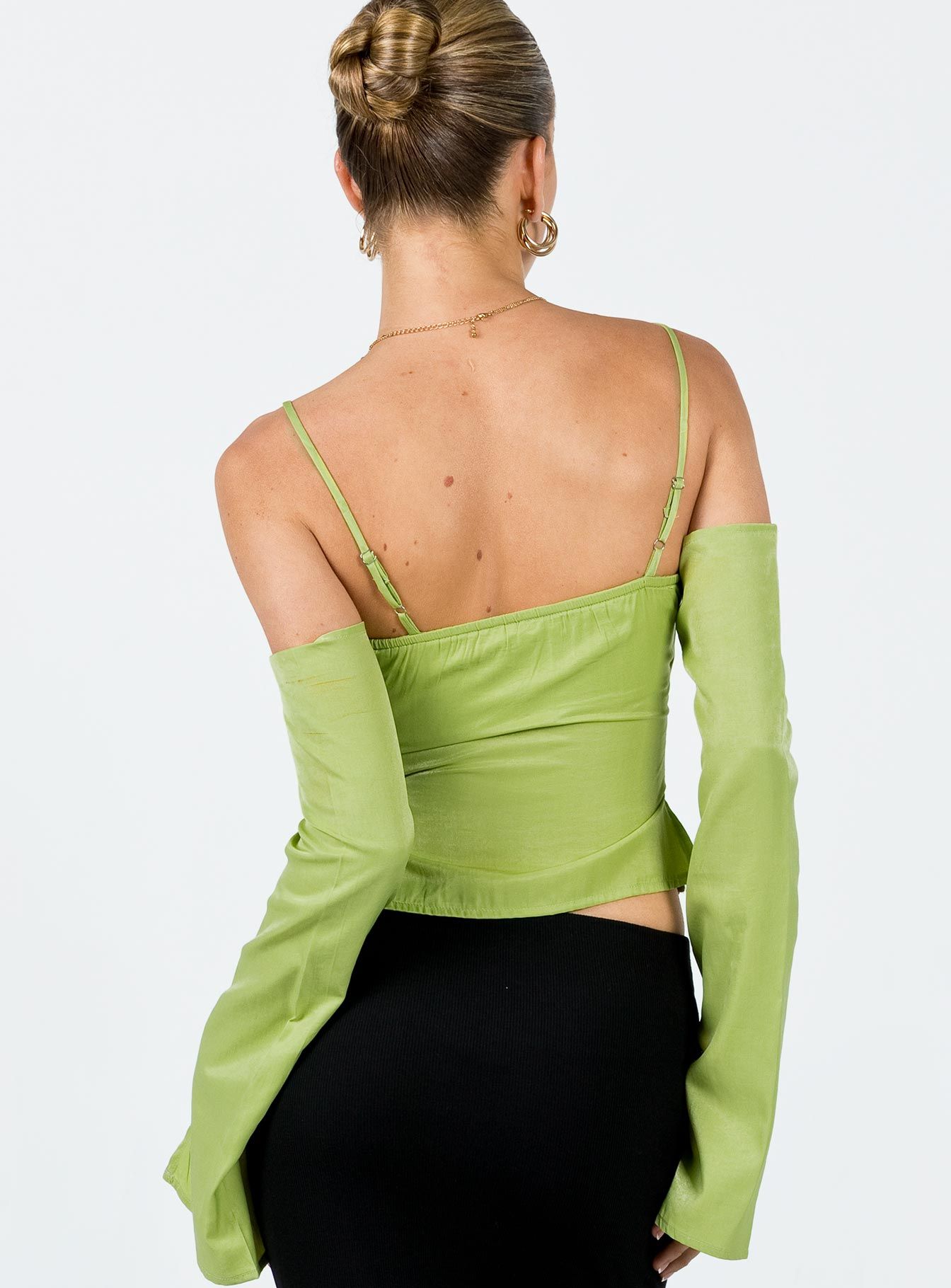 Cold Shoulder Top Green sold by Princess Polly product image thumbnail 5