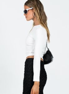 Mareeba Long Sleeve Top Ivory sold by Princess Polly