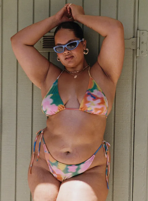 Teyana Bikini Top Floral Multi Curve sold by Princess Polly