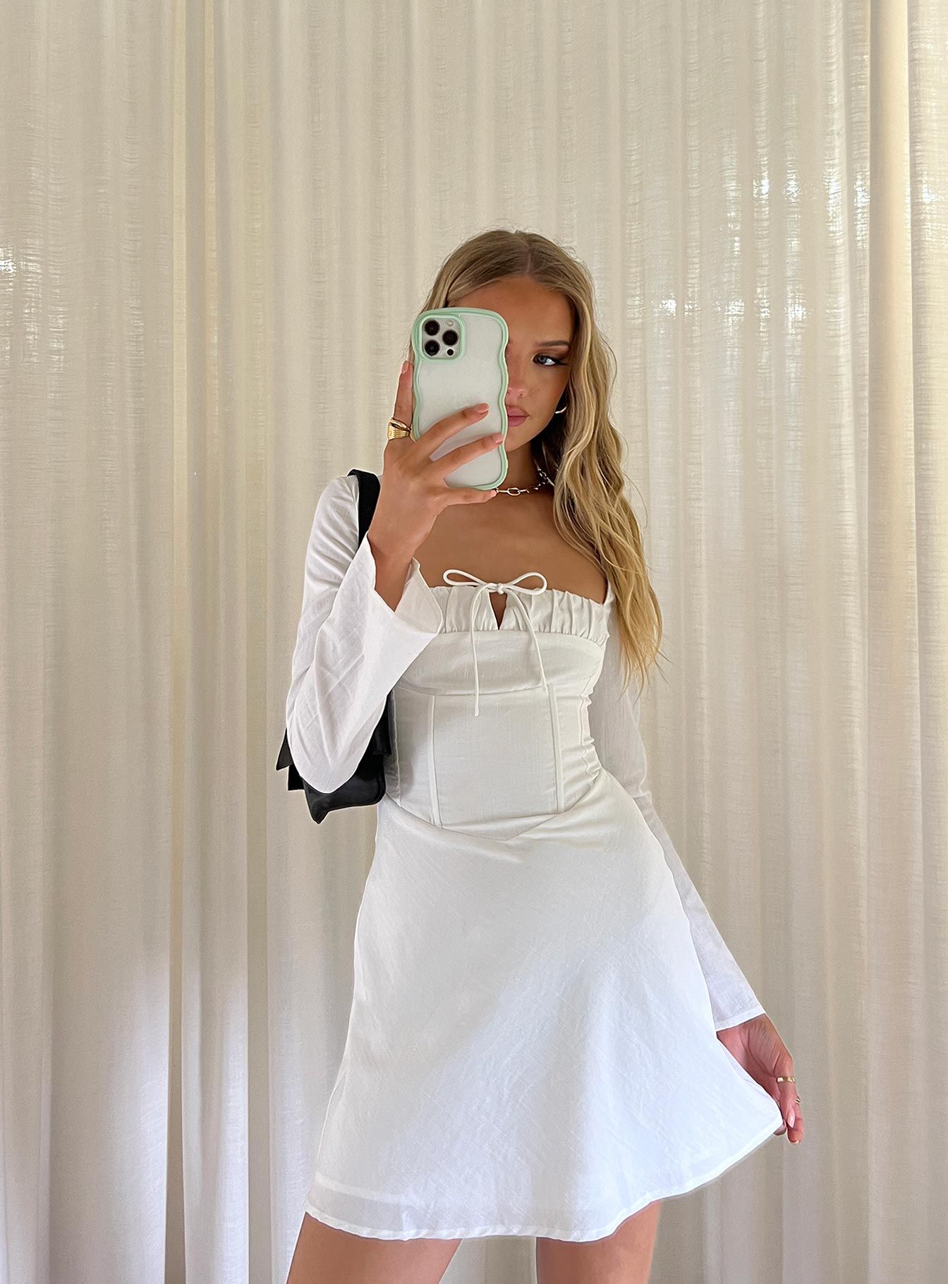Aalyah Corset Mini Dress White sold by Princess Polly