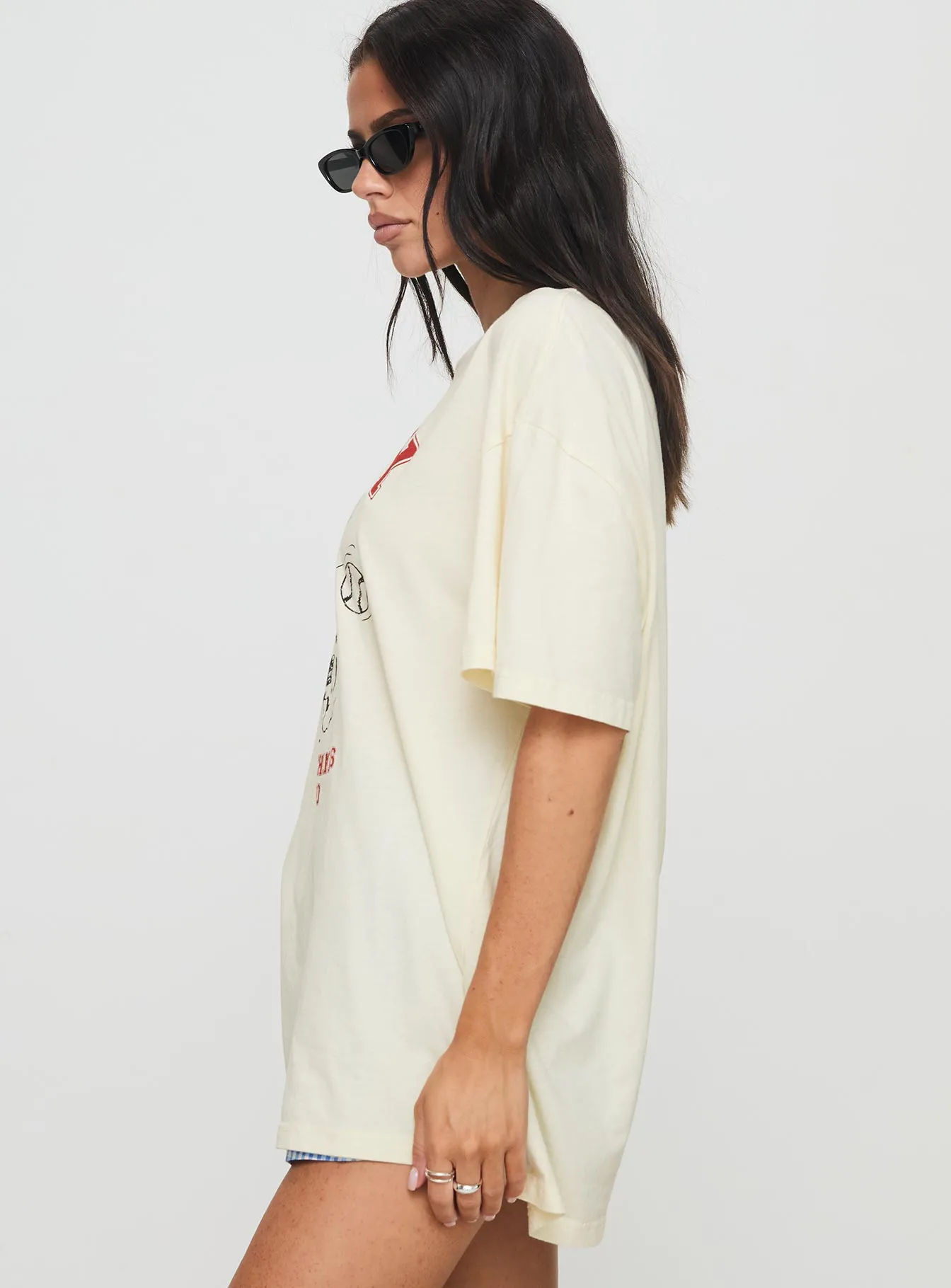 Snoopy Championship Oversized Tee White sold by Princess Polly product image thumbnail 4