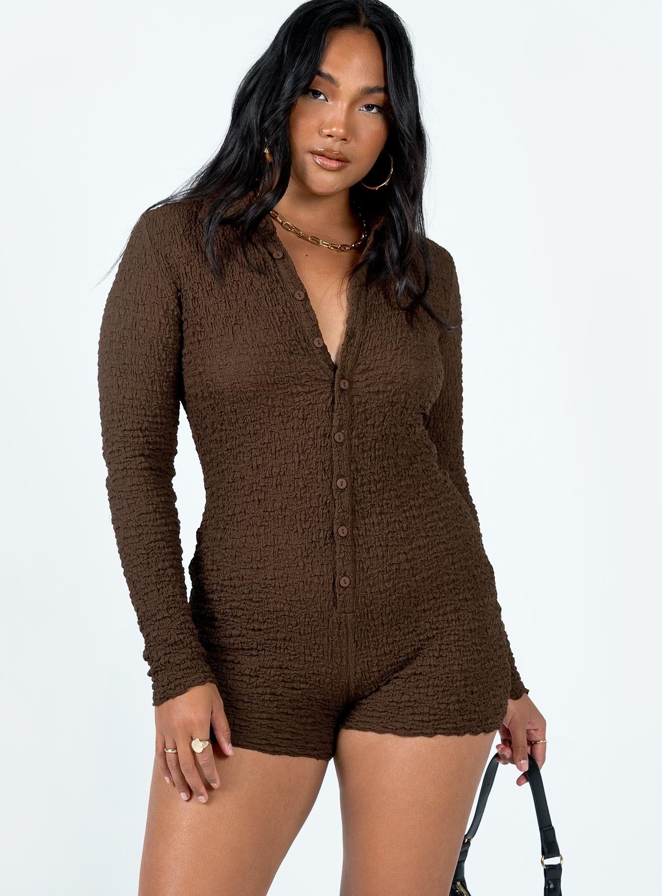 Blanford Romper Brown sold by Princess Polly product image thumbnail 2