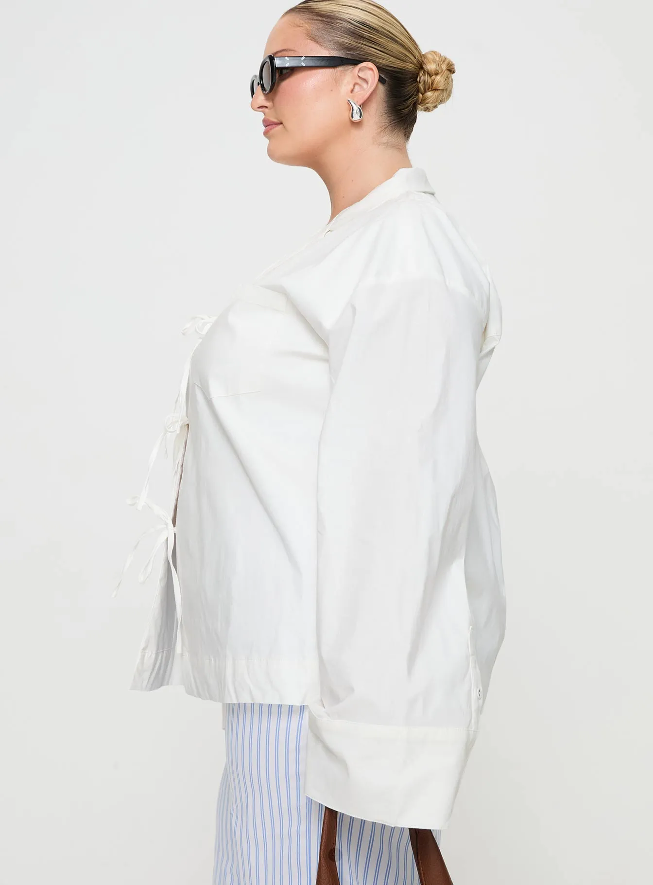 Spiri Shirt White Curve sold by Princess Polly product image thumbnail 4