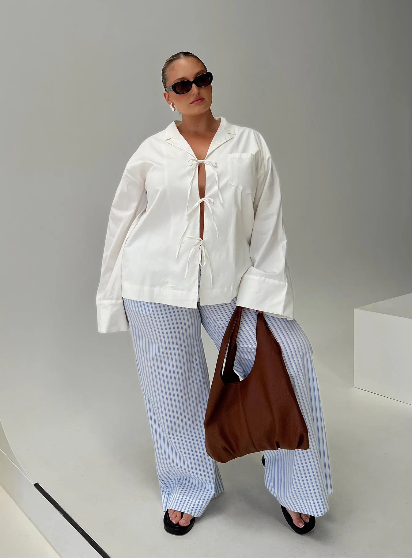 Spiri Shirt White Curve sold by Princess Polly