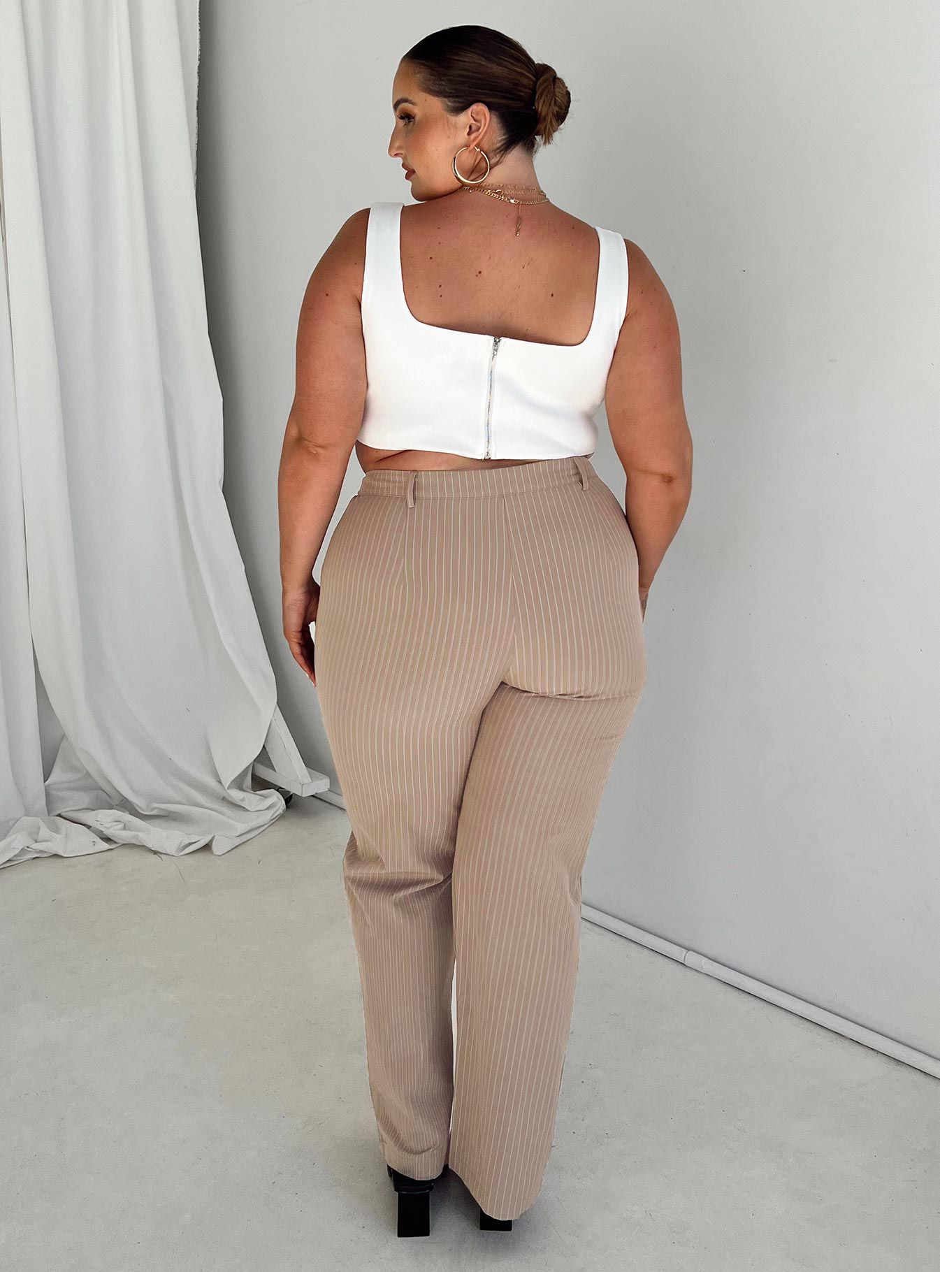 Titius Pants Beige Curve sold by Princess Polly product image thumbnail 4