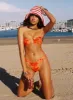 Calbira Cheeky Bikini Bottoms Orange Floral sold by Princess Polly