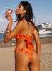 Calbira Cheeky Bikini Bottoms Orange Floral sold by Princess Polly