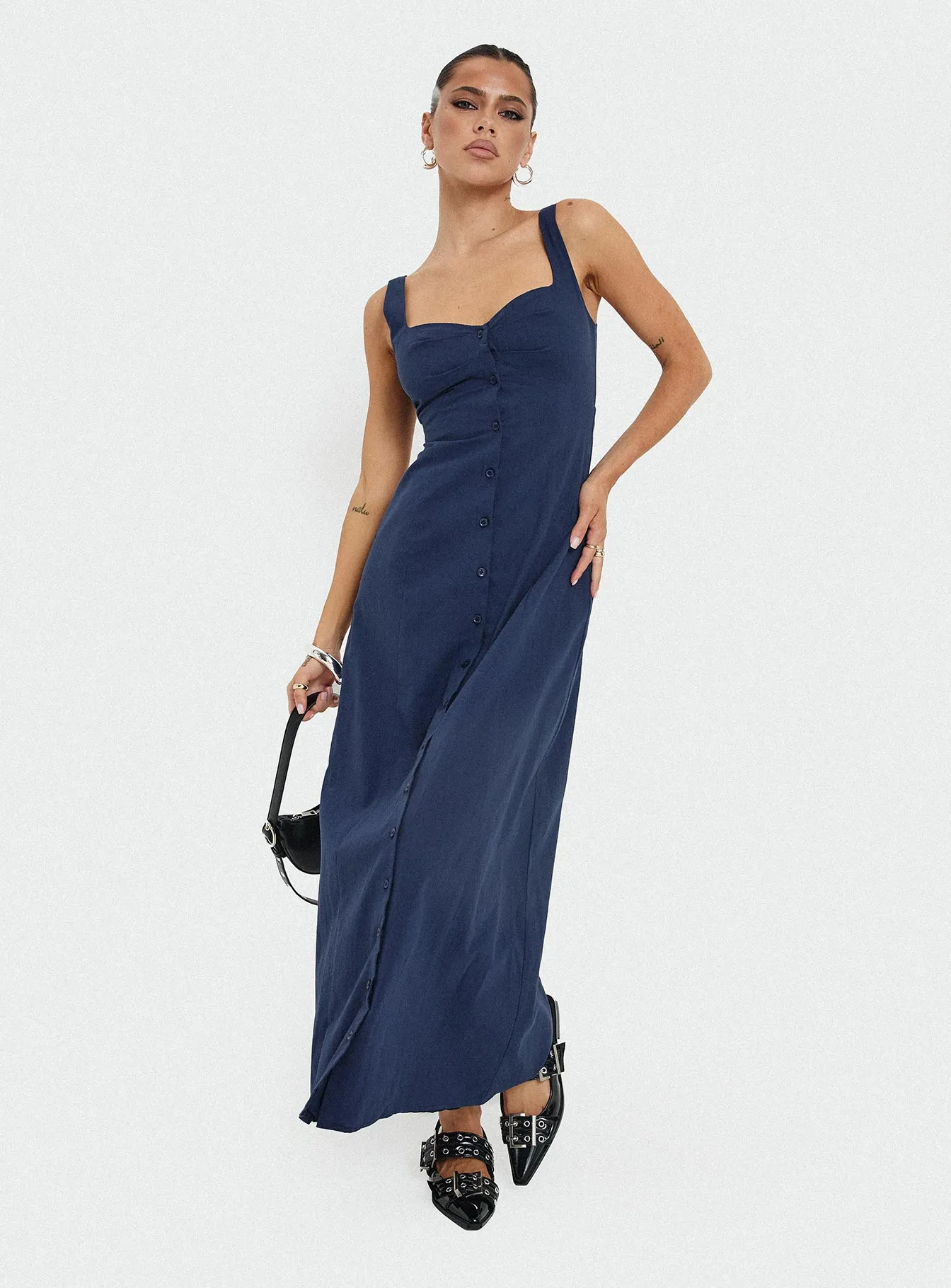 Vaugn Maxi Dress Navy sold by Princess Polly