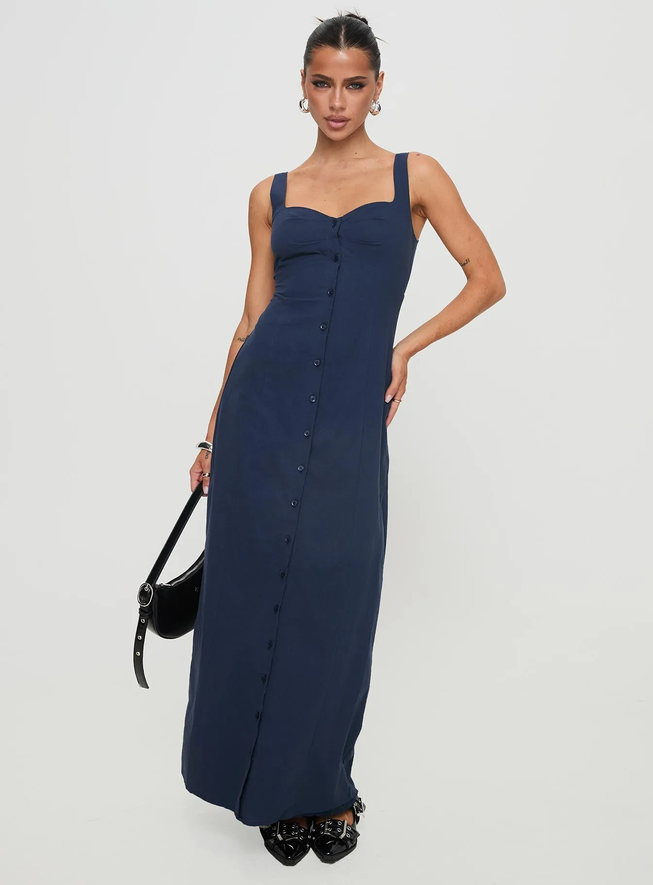 Vaugn Maxi Dress Navy sold by Princess Polly product image thumbnail 3