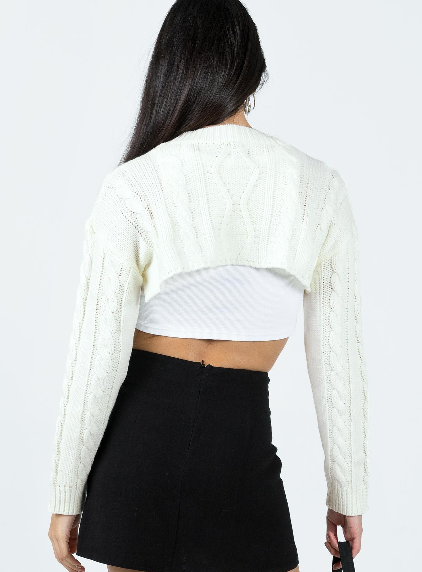 Sandwell Cropped Sweater White sold by Princess Polly product image thumbnail 5