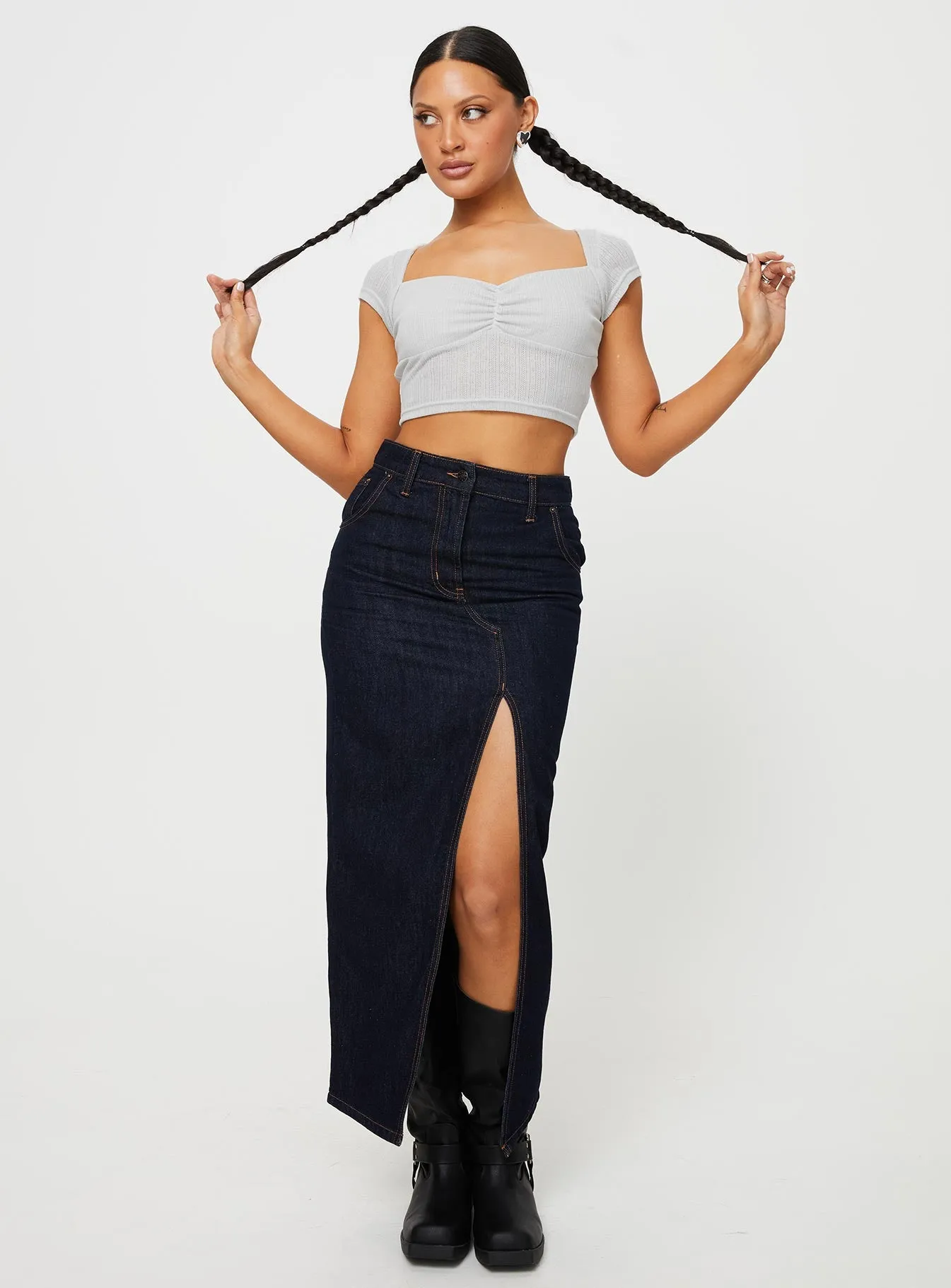 Kimura Top Grey sold by Princess Polly product image thumbnail 3