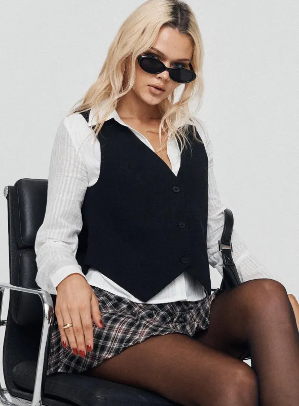 Leo Vest Black sold by Princess Polly