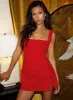 Bombshell Mini Dress Red sold by Princess Polly