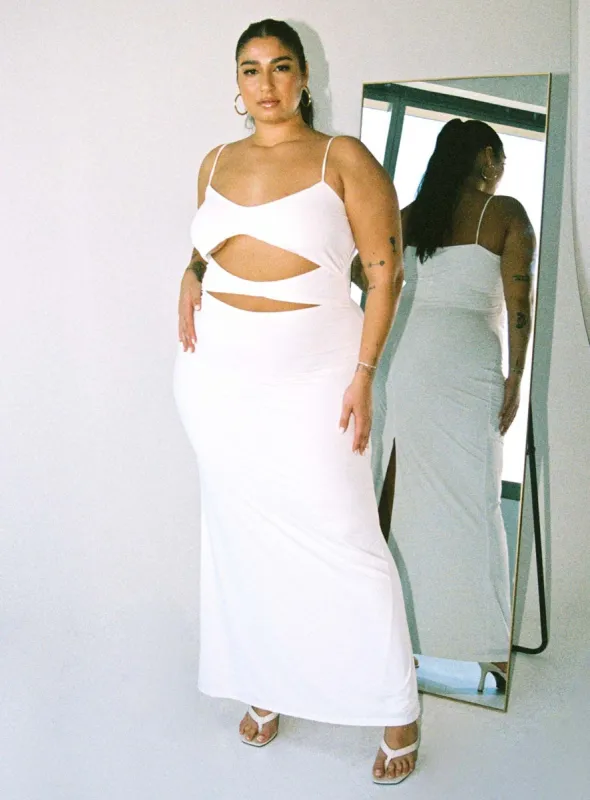 Maci Maxi Dress White Curve sold by Princess Polly