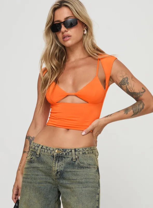 Bolden Top Orange sold by Princess Polly