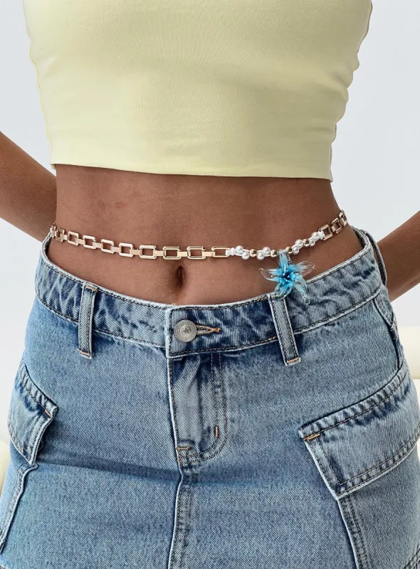 Truth Belt Gold / Blue sold by Princess Polly