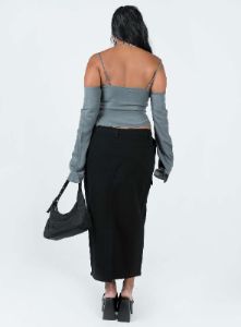 Motel Widya Skirt Panama Black sold by Princess Polly