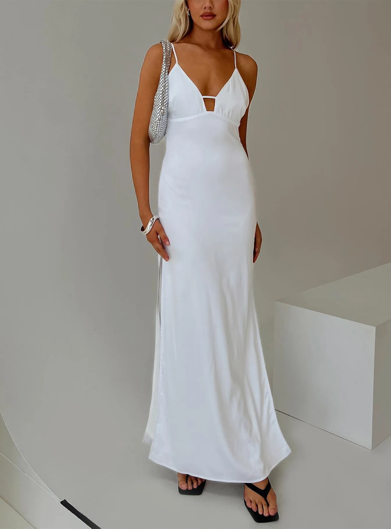 Atheria Maxi Dress White sold by Princess Polly