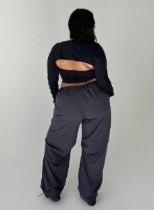 Snow Parachute Pants Slate Curve sold by Princess Polly