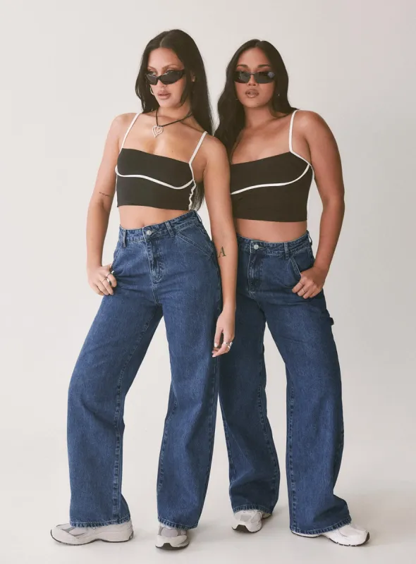 Hambleton Jeans Dark Wash Denim sold by Princess Polly