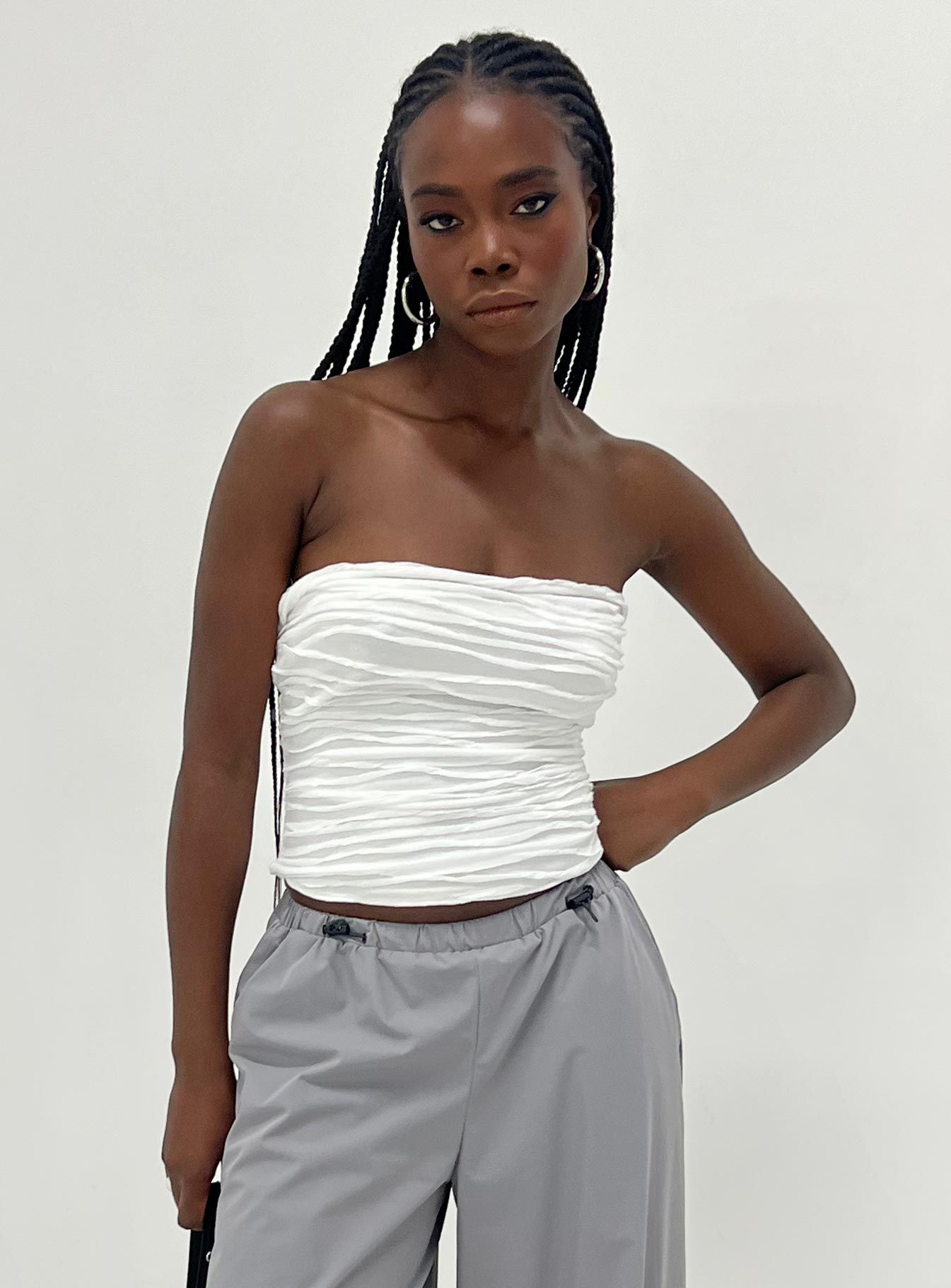 Cecile Strapless Top White sold by Princess Polly