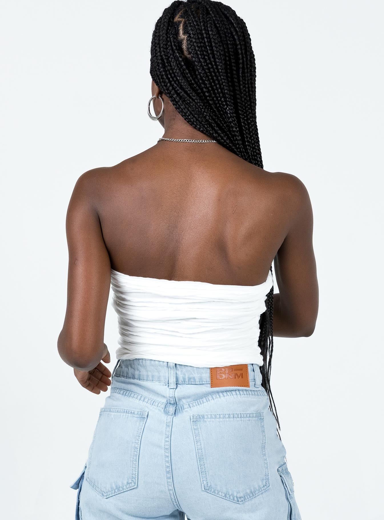 Cecile Strapless Top White sold by Princess Polly product image thumbnail 5
