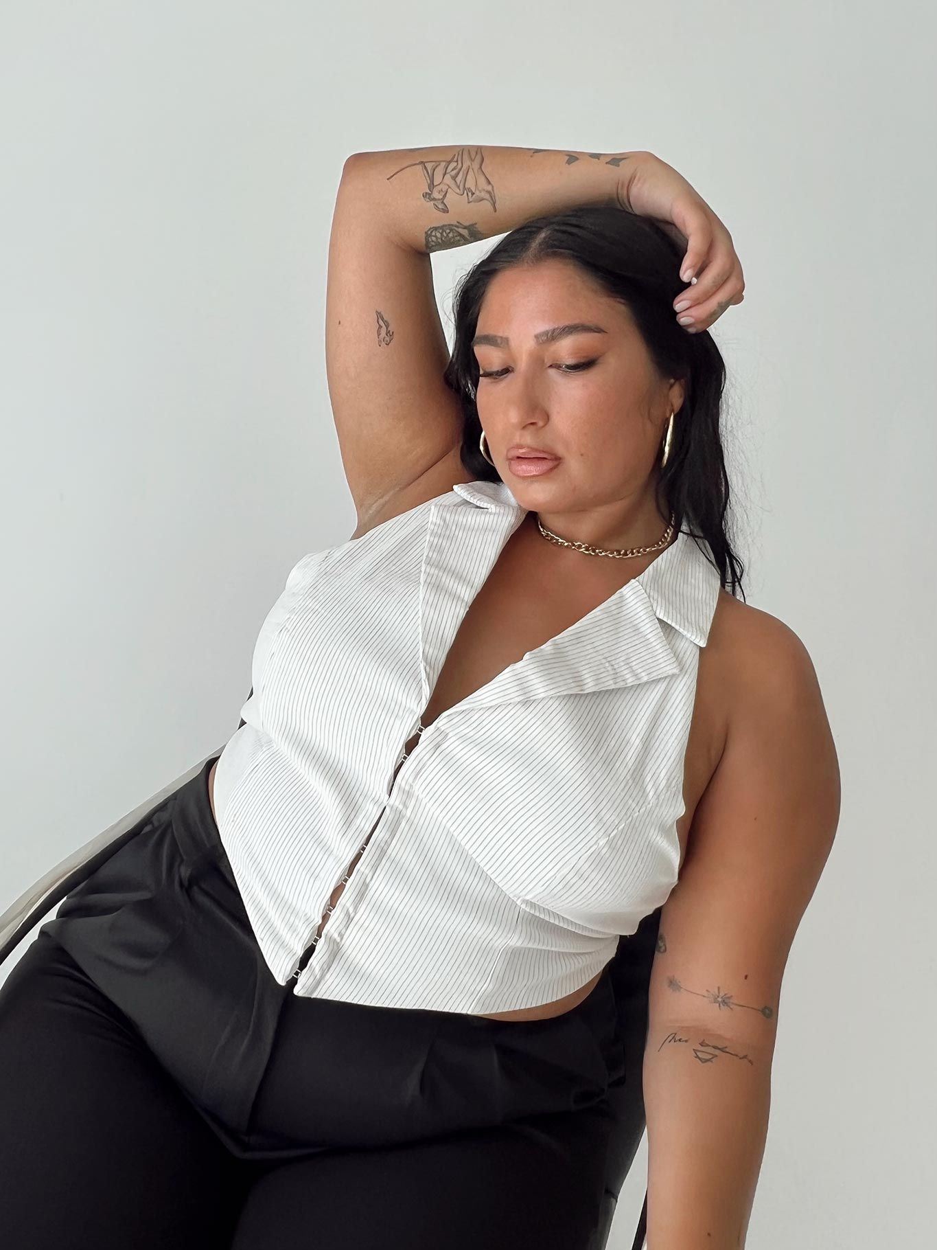 Everest Vest Top White Curve sold by Princess Polly product image thumbnail 3