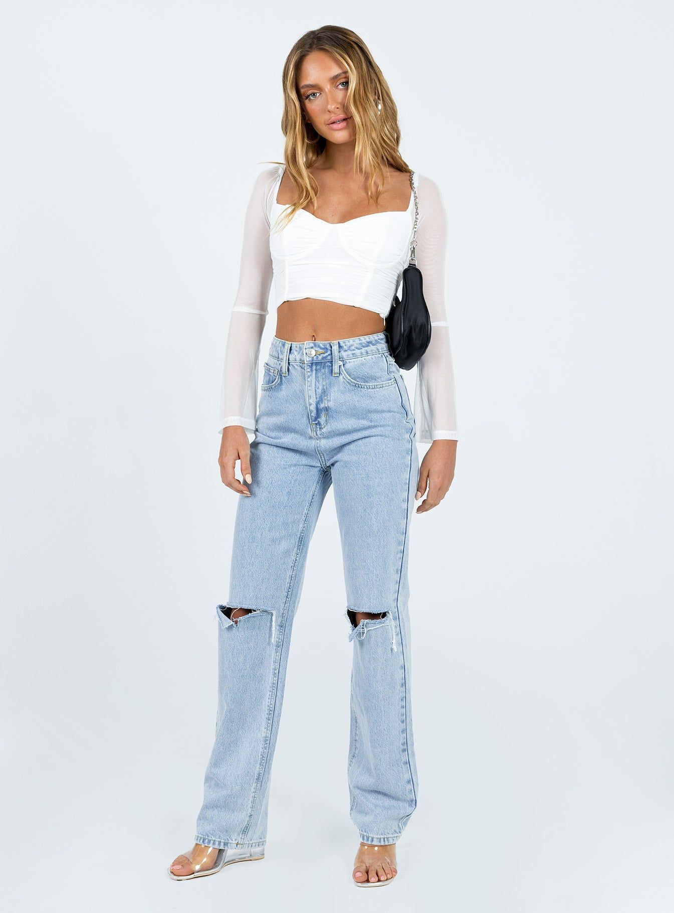 Olivian Long Sleeve Top White sold by Princess Polly product image thumbnail 3