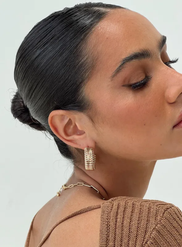 Oakleigh Earrings Gold sold by Princess Polly