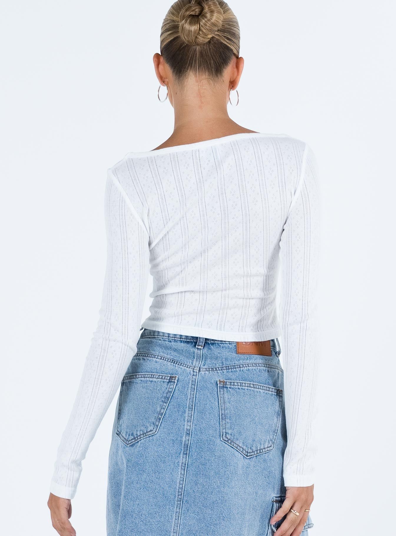 Parklane Long Sleeve Top White sold by Princess Polly product image thumbnail 5