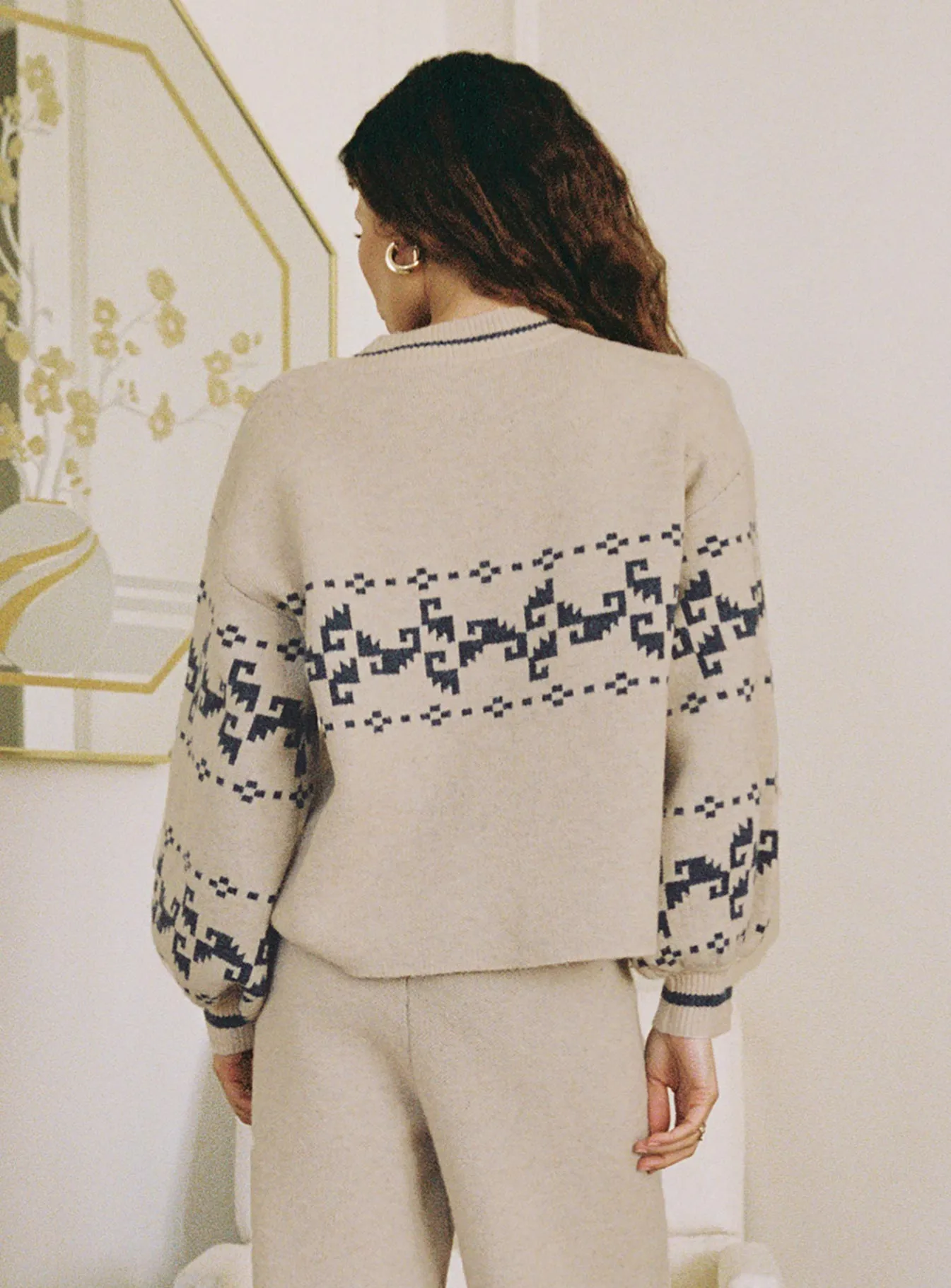 Alpine Sweater Cream / Blue sold by Princess Polly product image thumbnail 5