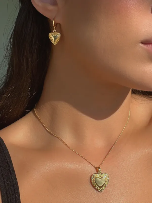 Lock It Up Gold Plated Earrings sold by Princess Polly