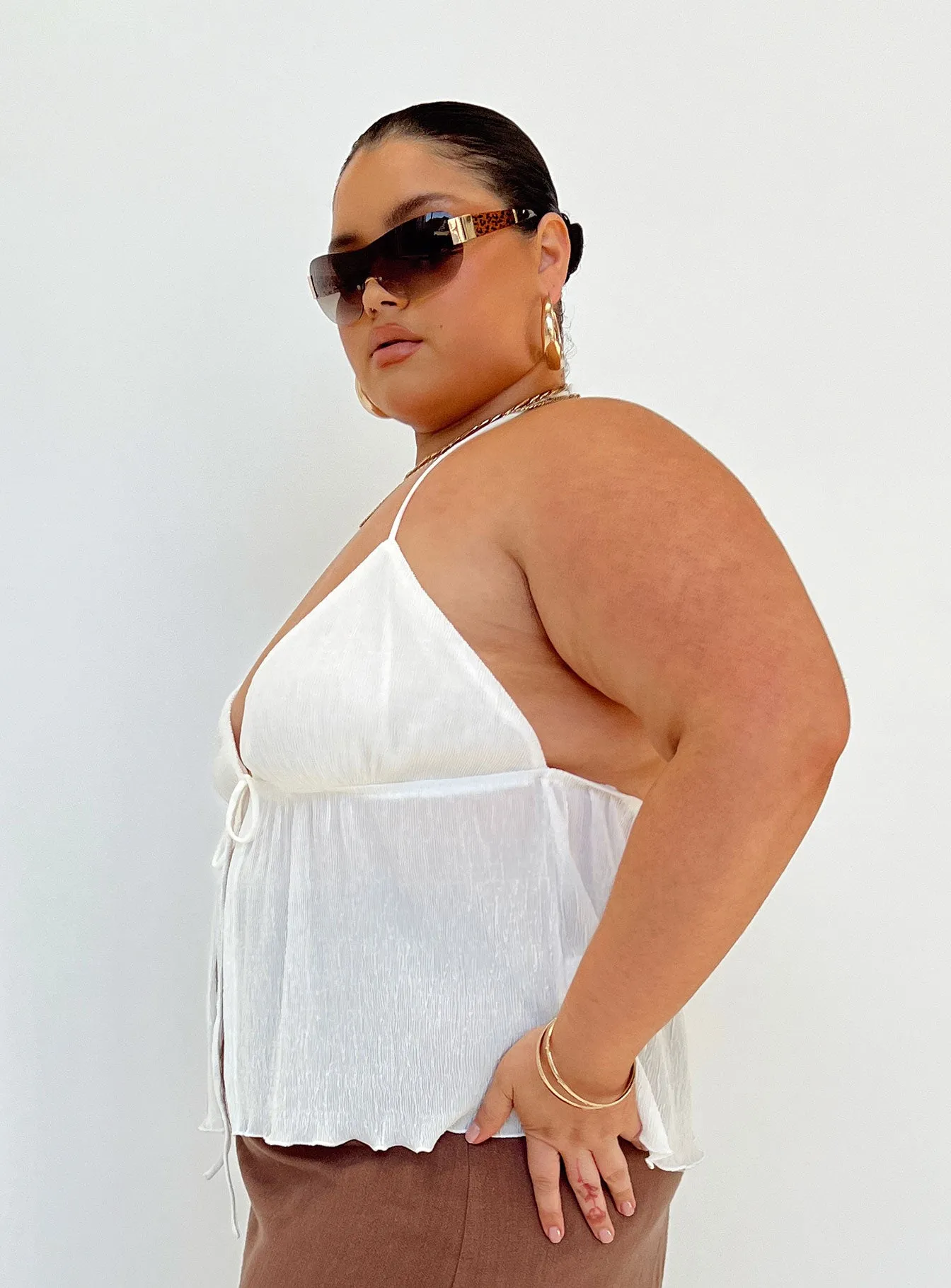 Chantria Top White Curve sold by Princess Polly product image thumbnail 3