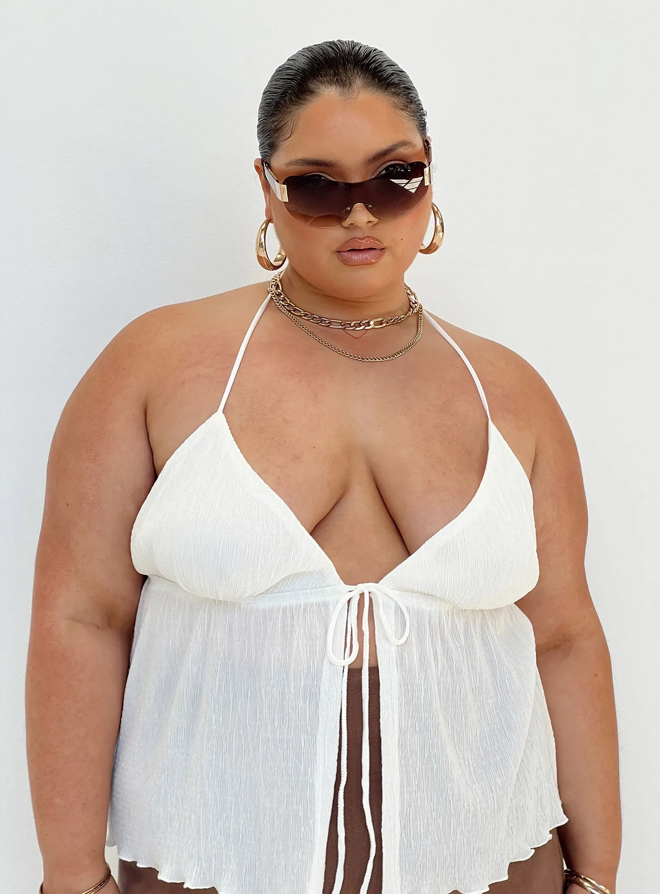 Chantria Top White Curve sold by Princess Polly