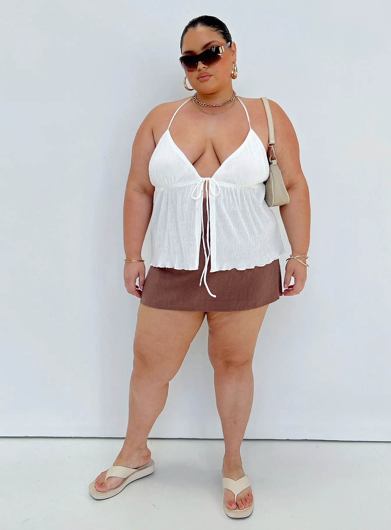 Chantria Top White Curve sold by Princess Polly product image thumbnail 2