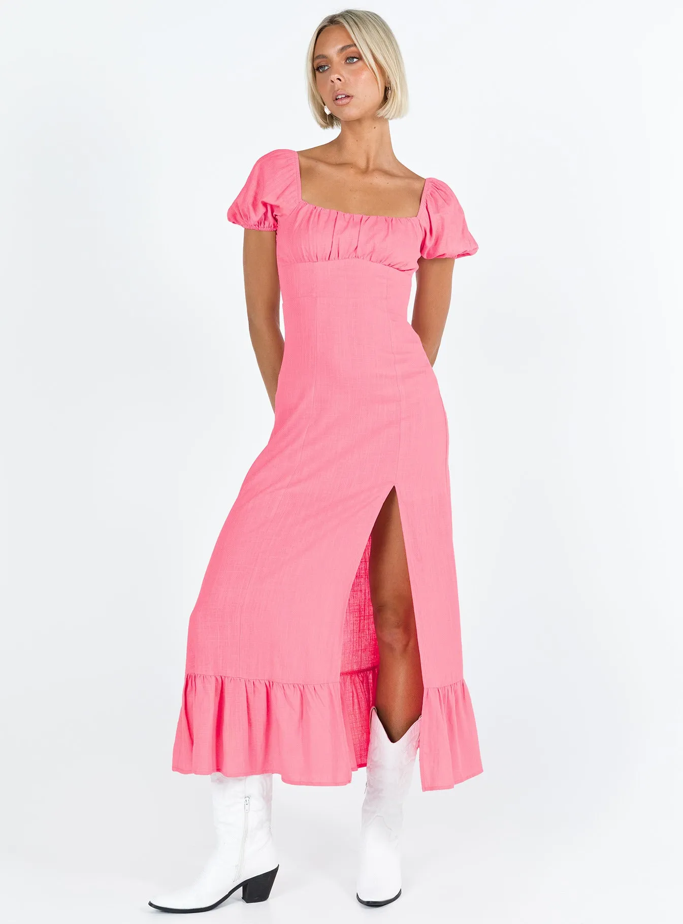Zella Midi Dress Pink sold by Princess Polly product image thumbnail 3