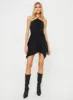 Malas Halter Mini Dress Black sold by Princess Polly