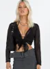 Arcott Long Sleeve Top Black sold by Princess Polly