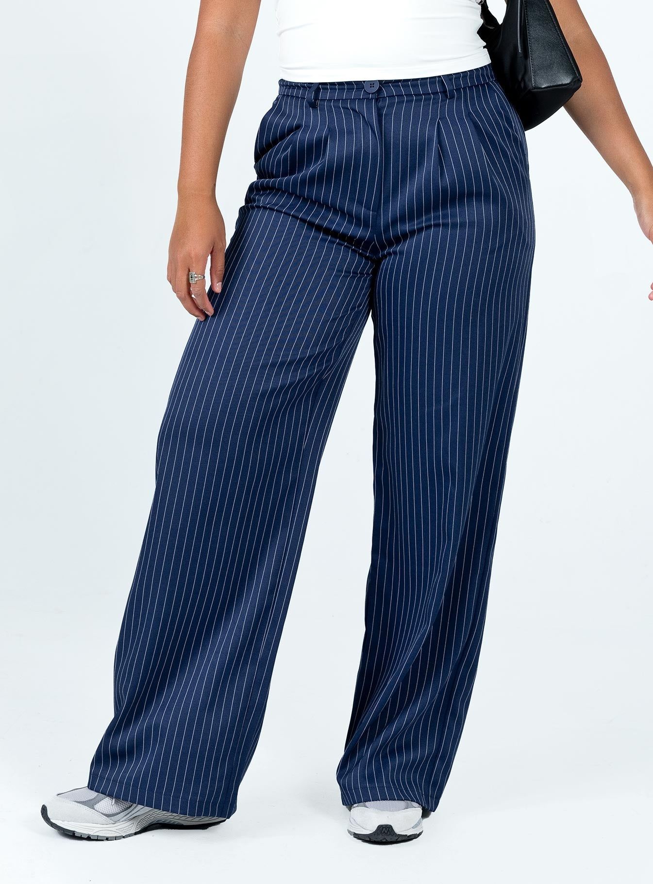 Archer Pants Pinstripe Navy sold by Princess Polly product image thumbnail 2