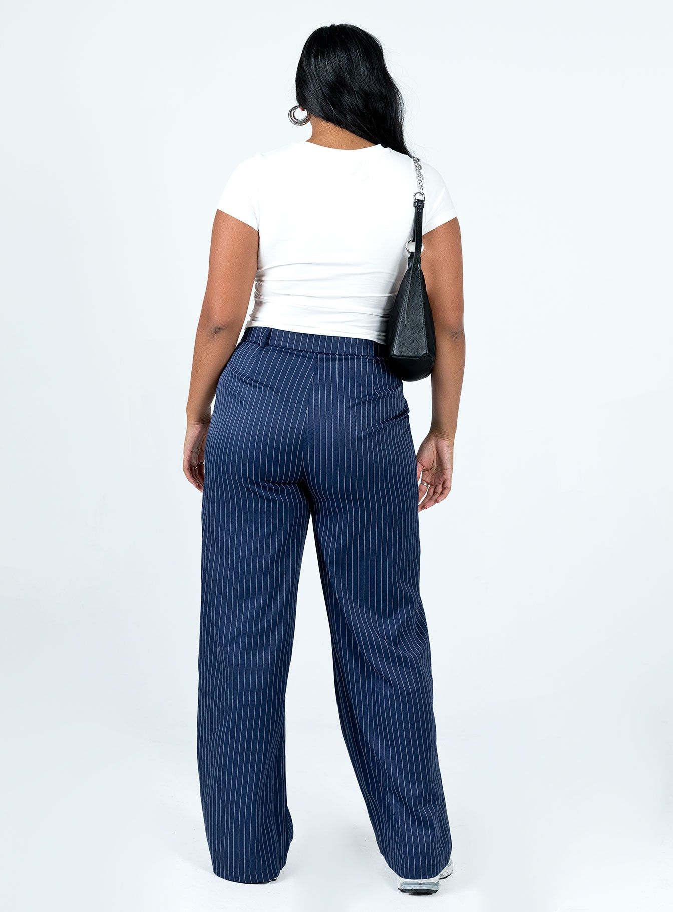 Archer Pants Pinstripe Navy sold by Princess Polly product image thumbnail 5