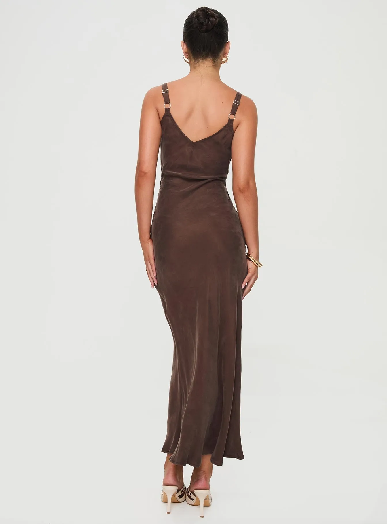 Laurette Maxi Dress Brown Petite sold by Princess Polly product image thumbnail 5