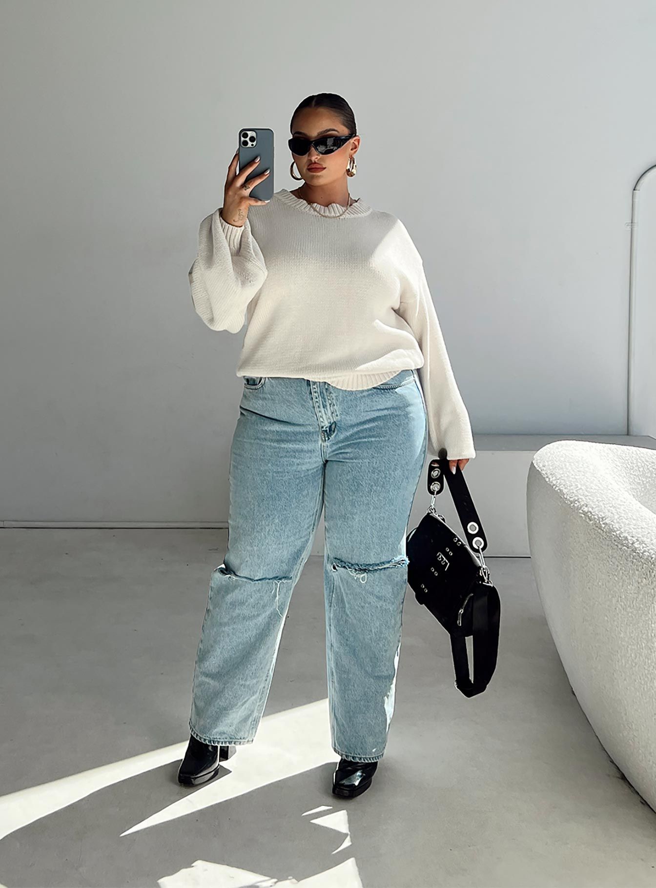 Harmony Sweater Beige Curve sold by Princess Polly product image thumbnail 2