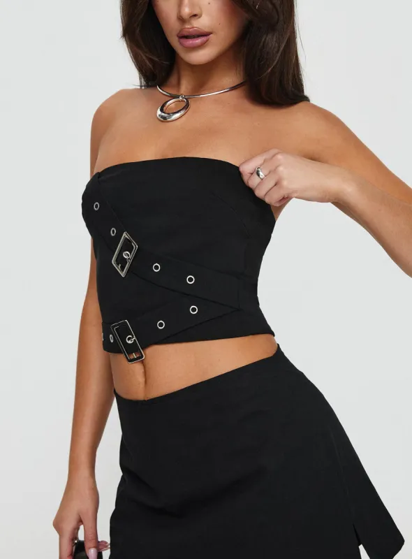 Haliman Strapless Top Black sold by Princess Polly