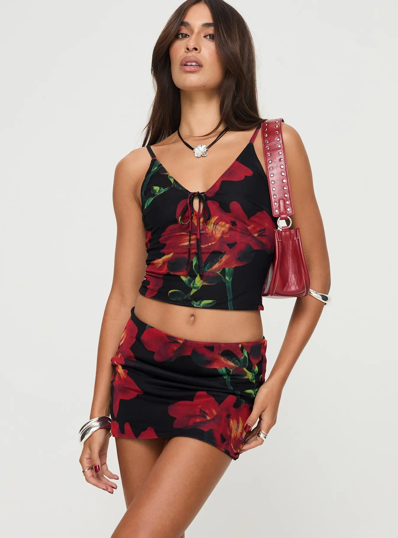 Grapefruit Set Red Floral sold by Princess Polly product image thumbnail 2