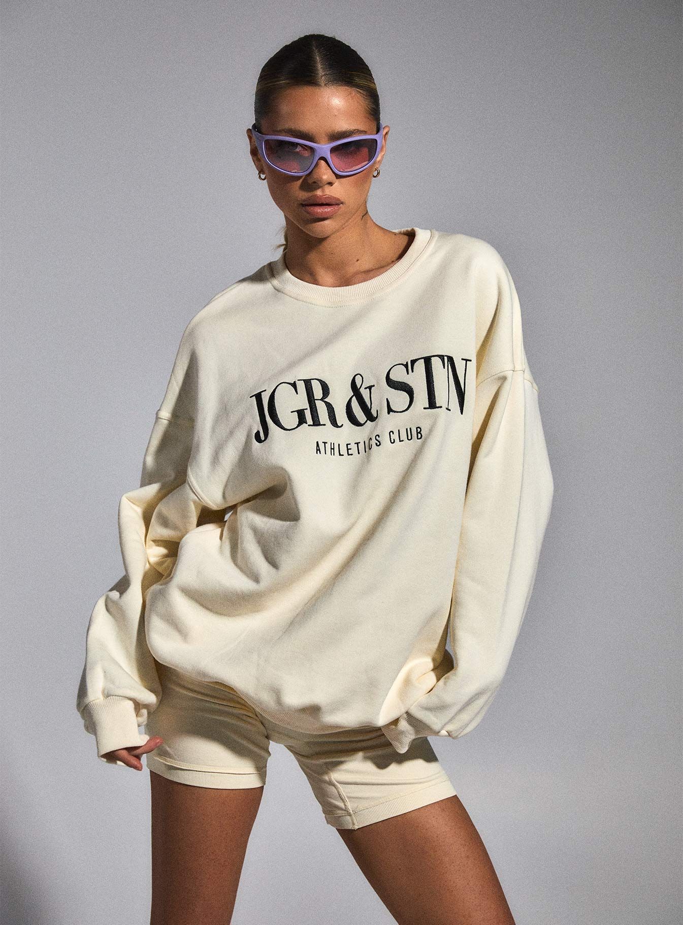 JGR & STN Mode Sweatshirt Ivory sold by Princess Polly product image thumbnail 4